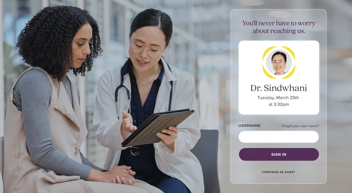 An image of Privia healthcare product on mobile