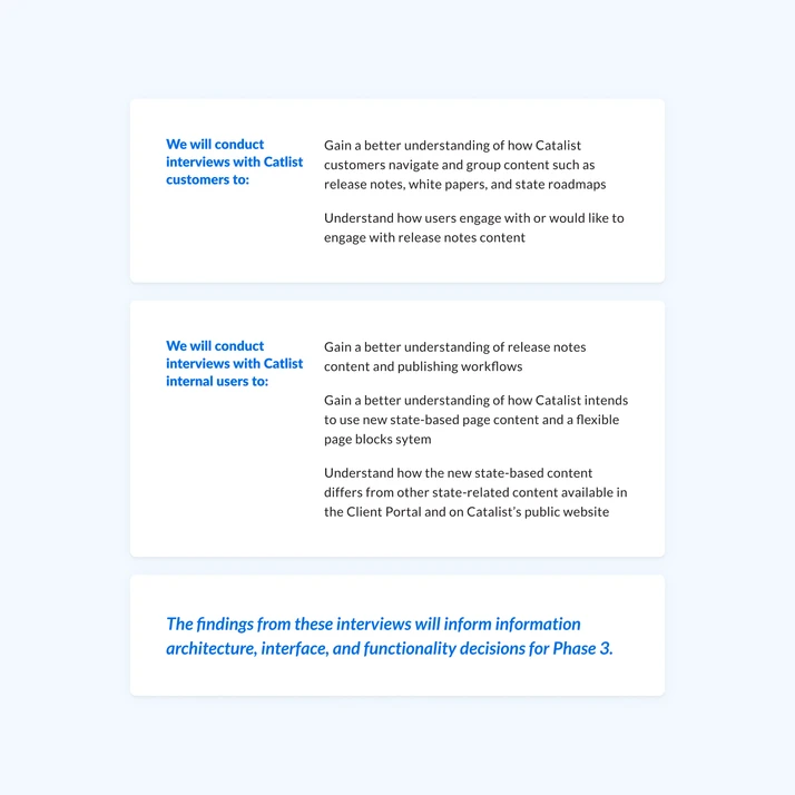 Phase 3 user research plan and goals