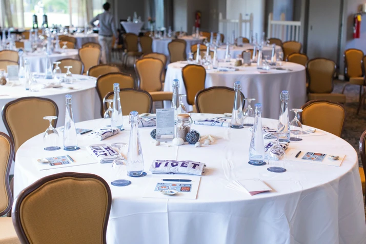 Conference room of round tables