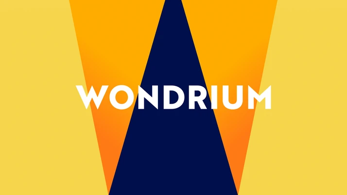 Wondrium logotype in the foreground with the Wondrium Logomark in the background