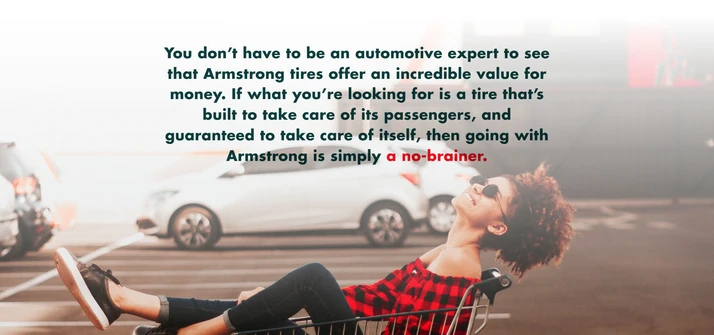 An image that includes sample image creative direction and sample text from Armstrong's brand guide