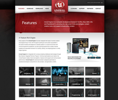 Unreal Technology Features Page