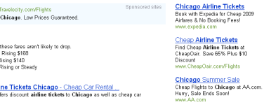 Bing ad results