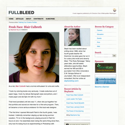 Fresh Face: Blair Culbreth