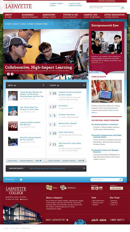 Lafayette College Homepage