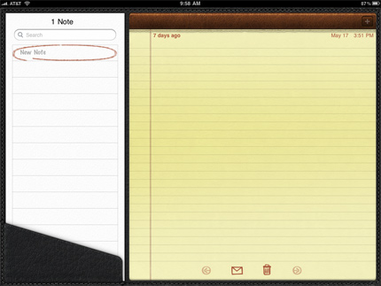 Notes on the iPad