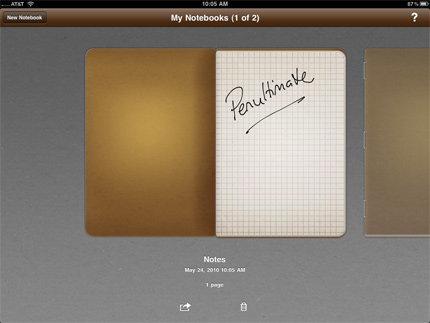Penultimate on the iPad
